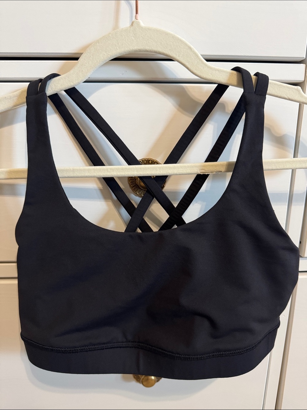 Lululemon Black Crisscross Strappy Sports Bra